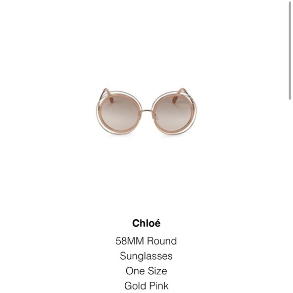 Chloe cream and Gold Sunglasses brand new with box - Picture 2 of 7